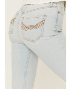 Idyllwind Women's High Risin' Sunglow Wash Distressed Knee Flare Jeans -Ariat Western Outlet Store 2000358953 412 P4