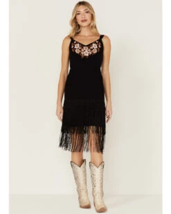Idyllwind Women's Strawberry Hill Embroidered Floral Fringe Dress 7 Idyllwind Women's Strawberry Hill Embroidered Floral Fringe Dress -Ariat Western Outlet Store 2000359121 001 P4