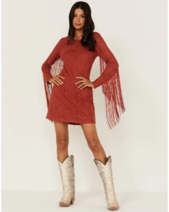 Idyllwind Women's Fairlane Crochet Fringe Dress -Ariat Western Outlet Store 2000359147 644 P4