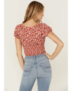 Idyllwind Women's Bay Cove Floral Crop Peasant Top -Ariat Western Outlet Store 2000359154 644 P3