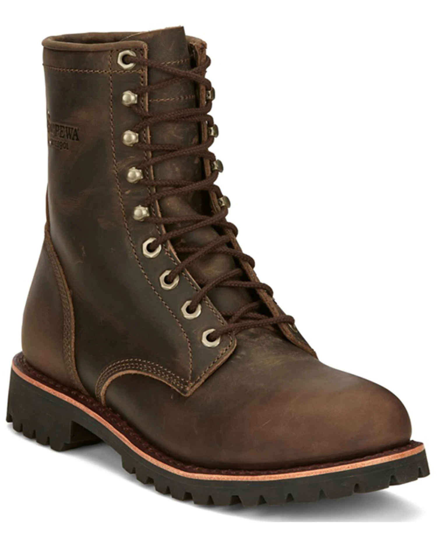 Chippewa Men's Wood Classic 2.0 8" Lace-Up Soft Work Boots - Round Toe 1 Chippewa Men's Wood Classic 2.0 8" Lace-Up Soft Work Boots - Round Toe