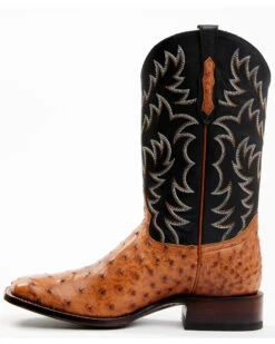 Cody James Men's Full Quill Cognac Ostrich Exotic Western Boots - Broad Square Toe  -Ariat Western Outlet Store 2000359772 001 P3