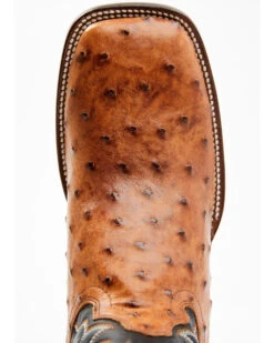 Cody James Men's Full Quill Cognac Ostrich Exotic Western Boots - Broad Square Toe  -Ariat Western Outlet Store 2000359772 001 P6