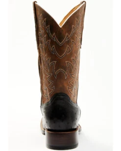 Cody James Men's Saddle Black Full-Quill Ostrich Exotic Western Boots - Broad Square Toe  -Ariat Western Outlet Store 2000359778 001 P5