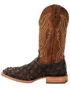 Durango Men's Exotic Pirarucu Skin Western Boots - Broad Square Toe -Ariat Western Outlet Store 2000359779 201 P3