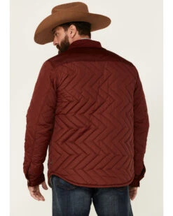 Kimes Ranch Men's Solid Burgundy Skink Zip-Front Quilted Jacket  -Ariat Western Outlet Store 2000360308 640 P4
