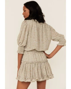 Saints & Hearts Women's Animal Print Smocked Waist Dress  -Ariat Western Outlet Store 2000361649 343 P3