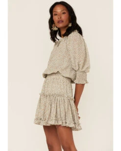 Saints & Hearts Women's Animal Print Smocked Waist Dress  -Ariat Western Outlet Store 2000361649 343 P4