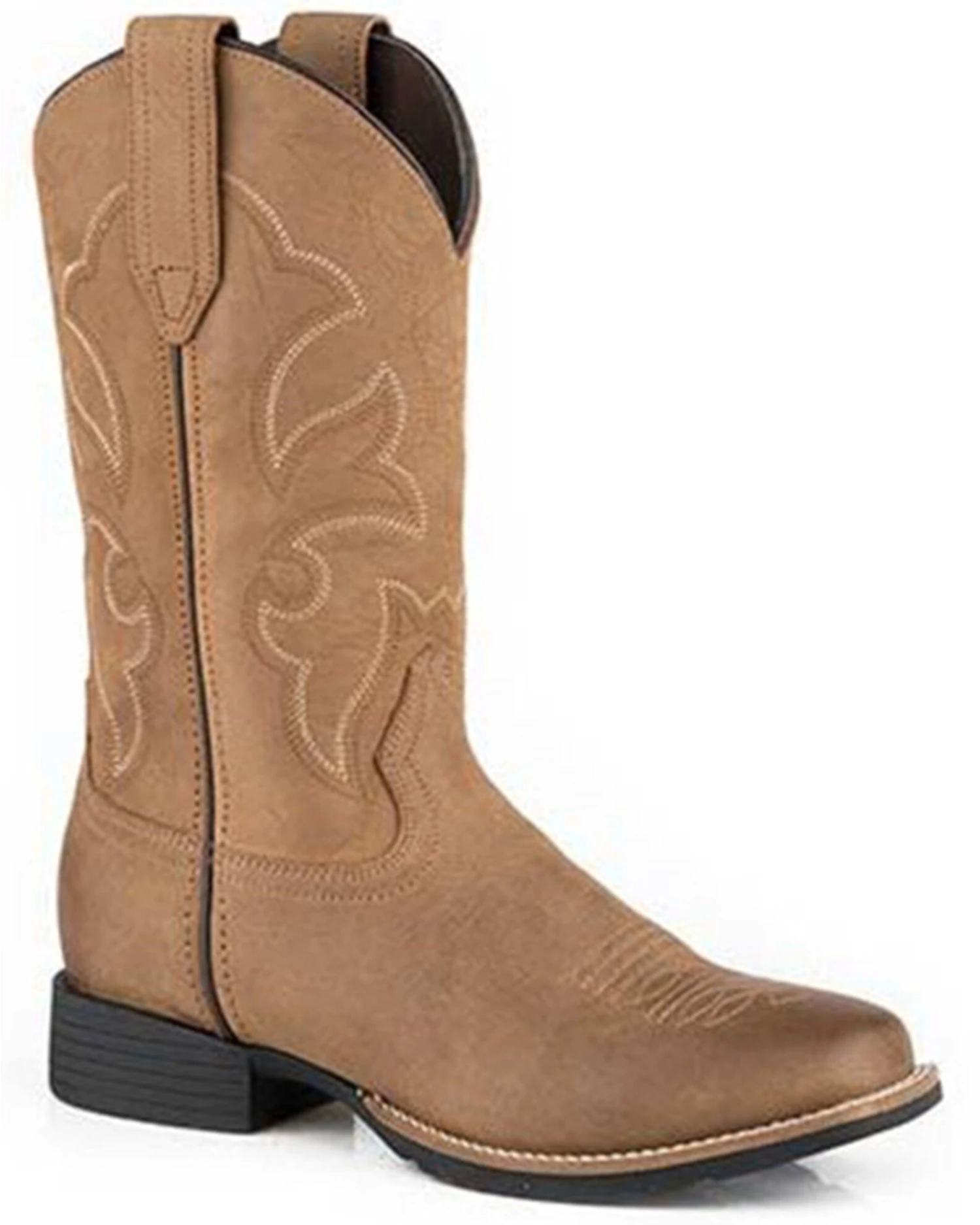Roper Men's Monterey Crazy Horse Oiled Leather Performance Western Boot - Square Toe 1 Roper Men's Monterey Crazy Horse Oiled Leather Performance Western Boot - Square Toe