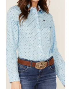Cinch Women's Star Geo Print Button Down Long Sleeve Western Shirt -Ariat Western Outlet Store 2000362794 450 P3