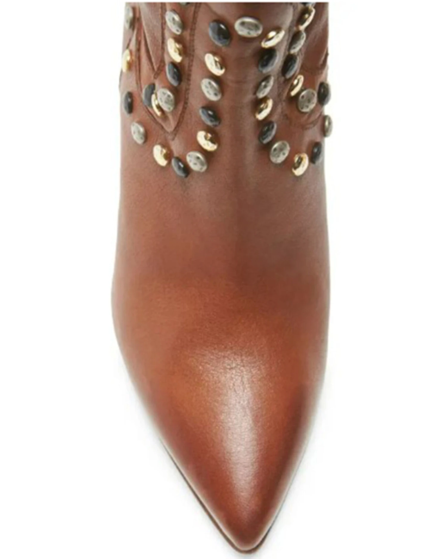 Free People Women's Dakota Heel Studded Leather Western Boots - Pointed Toe 5 Free People Women's Dakota Heel Studded Leather Western Boots - Pointed Toe - Image 5