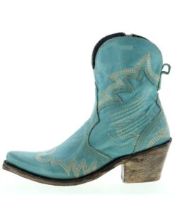 Liberty Black Women's Side Bug & Wrinkle Fontana Crack Short Western Boots - Pointed Toe -Ariat Western Outlet Store 2000362997 440 P3