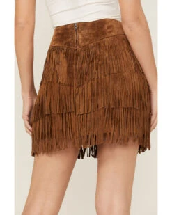 Scully Women's Fringe Tiered Suede Mini Skirt -Ariat Western Outlet Store 2000363826 200 P4