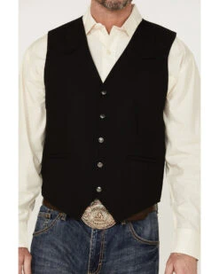 Cody James Men's Highlands Slub Button-Front Western Vest 6 Cody James Men's Highlands Slub Button-Front Western Vest -Ariat Western Outlet Store 2000364439 001 P3