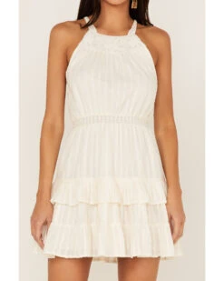 Shyanne Women's Swiss Dot Embroidered Halter Neck Dress -Ariat Western Outlet Store 2000364747 100 P3