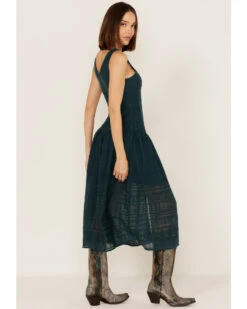 Shyanne Women's Drop Waist Lace Button Front Maxi Dress  -Ariat Western Outlet Store 2000364749 443 P4