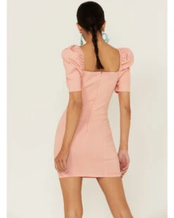 Flying Tomato Women's Bodycon Puff Sleeve Dress -Ariat Western Outlet Store 2000365833 681 P3