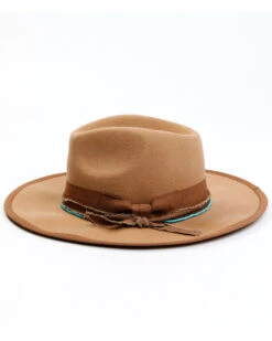 Shyanne Women's Rancher Tonal Ribbons & Turquoise Bead Fedora Hat -Ariat Western Outlet Store 2000366109 280 P3