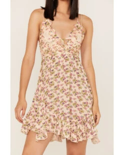 Free People Women's Adella Floral Print Sleeveless Slip Dress -Ariat Western Outlet Store 2000366151 650 P3