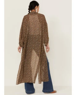 Beyond The Radar Women's Floral Chiffon Duster Maxi Kimono -Ariat Western Outlet Store 2000366192 200 P4