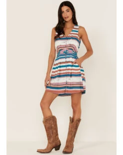 Idyllwind Women's Southwestern Print Sleeveless Dress