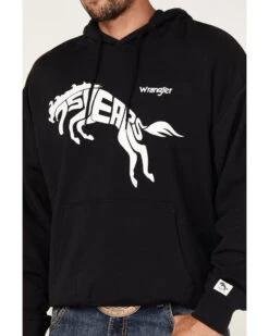 Wrangler Men's 75 Years Black Horse Graphic Hooded Sweatshirt  -Ariat Western Outlet Store 2000366793 001 P3