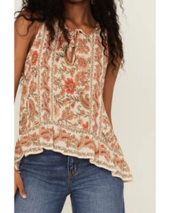 Patrons Of Peace Women's Fonda Border Floral Print Sleeveless Top 6 Patrons Of Peace Women's Fonda Border Floral Print Sleeveless Top -Ariat Western Outlet Store 2000368128 800 P3