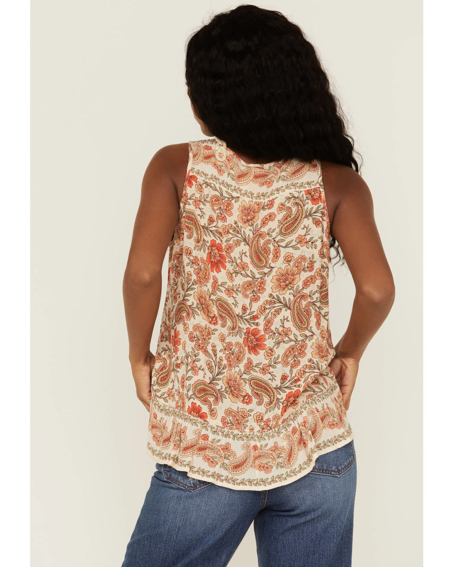 Patrons Of Peace Women's Fonda Border Floral Print Sleeveless Top 4 Patrons Of Peace Women's Fonda Border Floral Print Sleeveless Top - Image 4
