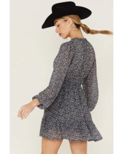 Lush Women's Floral Long Sleeve Smocked Mini Dress 6 Lush Women's Floral Long Sleeve Smocked Mini Dress -Ariat Western Outlet Store 2000368157 410 P3