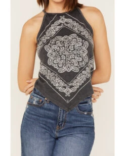 Rock & Roll Denim Women's Bandana Print Tank Top -Ariat Western Outlet Store 2000368499 001 P3