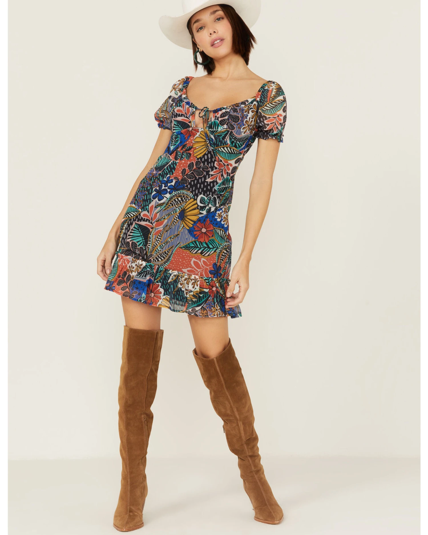 Molly Bracken Women's Summer Nights Mini Print Dress 1 Molly Bracken Women's Summer Nights Mini Print Dress