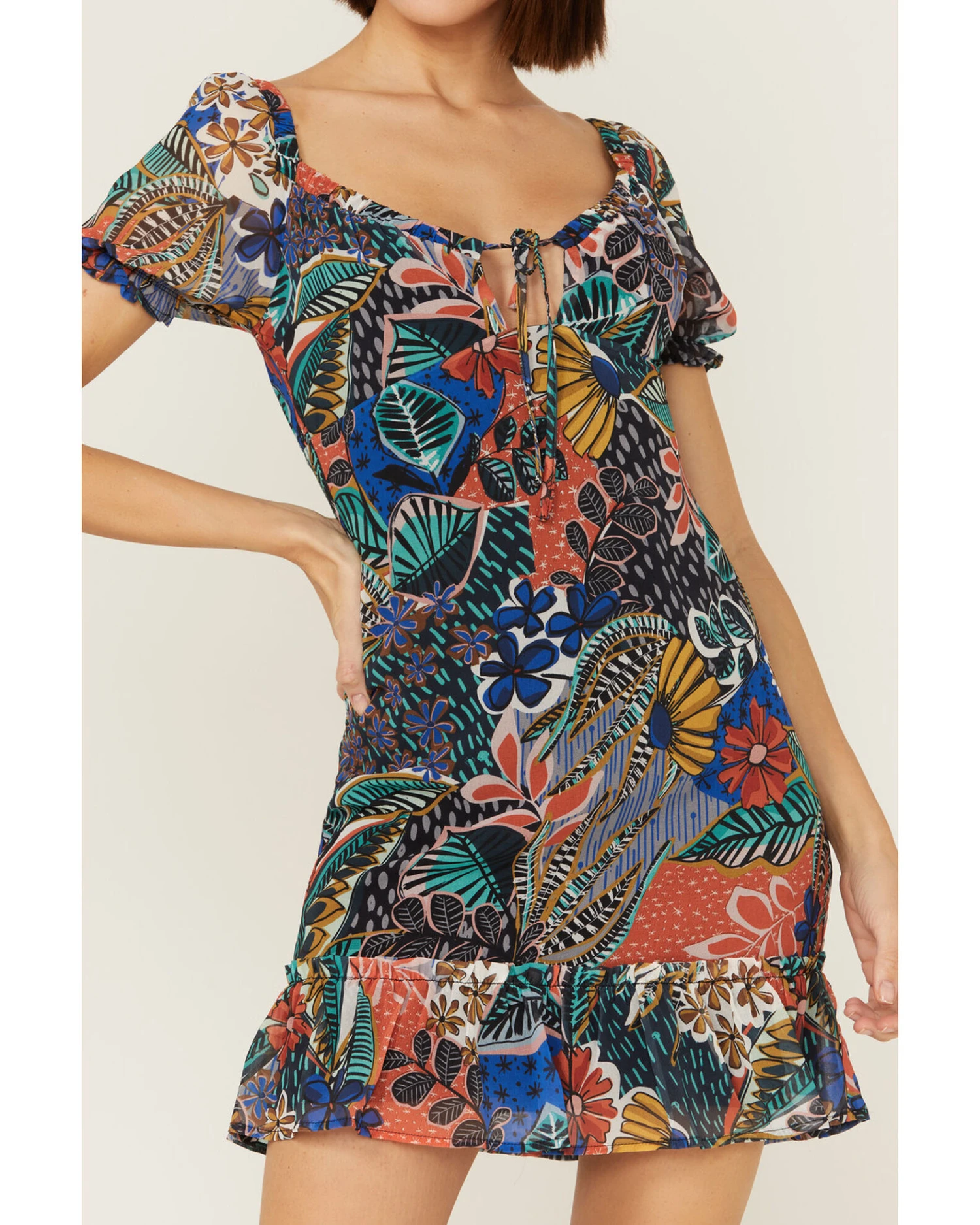 Molly Bracken Women's Summer Nights Mini Print Dress 2 Molly Bracken Women's Summer Nights Mini Print Dress - Image 2