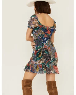 Molly Bracken Women's Summer Nights Mini Print Dress 6 Molly Bracken Women's Summer Nights Mini Print Dress -Ariat Western Outlet Store 2000368846 001 P3