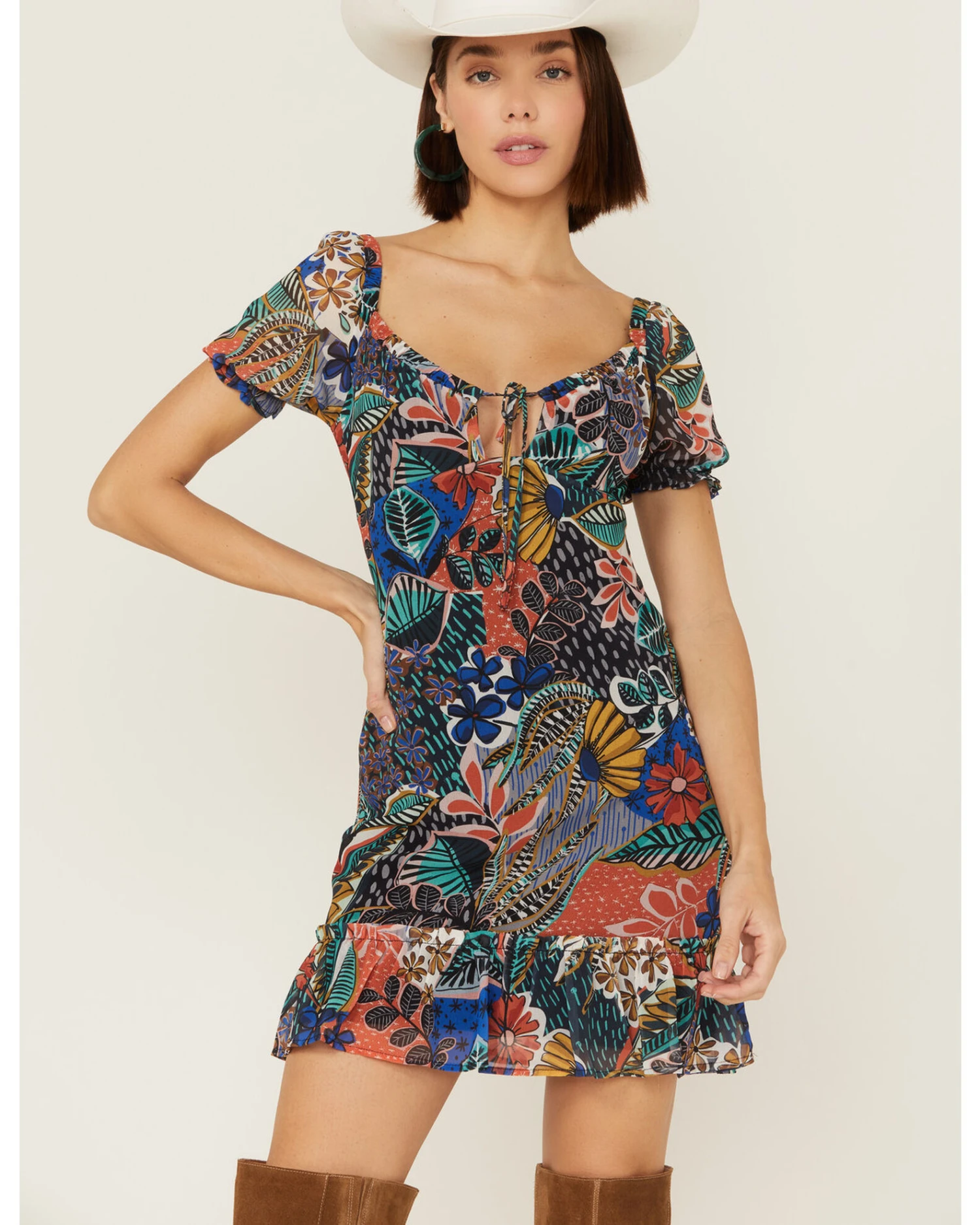 Molly Bracken Women's Summer Nights Mini Print Dress 4 Molly Bracken Women's Summer Nights Mini Print Dress - Image 4