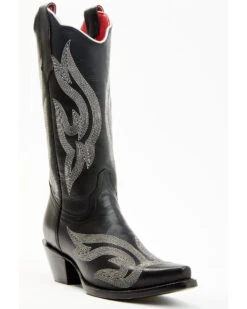 Planet Cowboy Women's Psychedelic Lines On The Highway Leather Western Boot - Snip Toe 