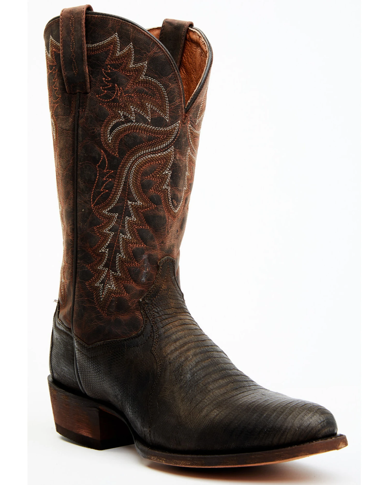 Dan Post Men's Exotic Teju Lizard Leather Tall Western Boots - Round Toe 1 Dan Post Men's Exotic Teju Lizard Leather Tall Western Boots - Round Toe