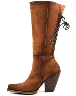 Dan Post Women's Corsette Back Lace Tall Western Leather Boots - Snip Toe -Ariat Western Outlet Store 2000371097 600 P3