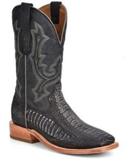 Corral Men's Ostrich Leg Embroidered Western Boots - Square Toe 