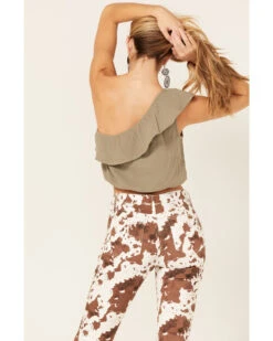Jolt Women's One-Shoulder Ruffle Crop Top -Ariat Western Outlet Store 2000371513 220 P4