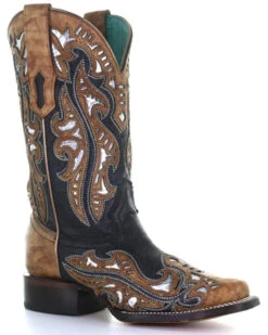 Corral Women's Metallic Inlay Embroidered Tall Western Boots - Square Toe