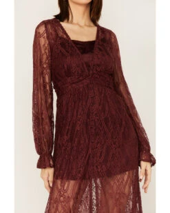 Shyanne Women's Floral Lace Duster Dress -Ariat Western Outlet Store 2000373015 646 P3