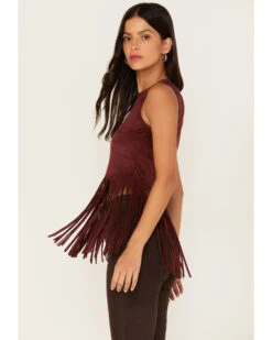 Shyanne Women's Faux Suede Fringe Tank Top  -Ariat Western Outlet Store 2000373017 646 P4