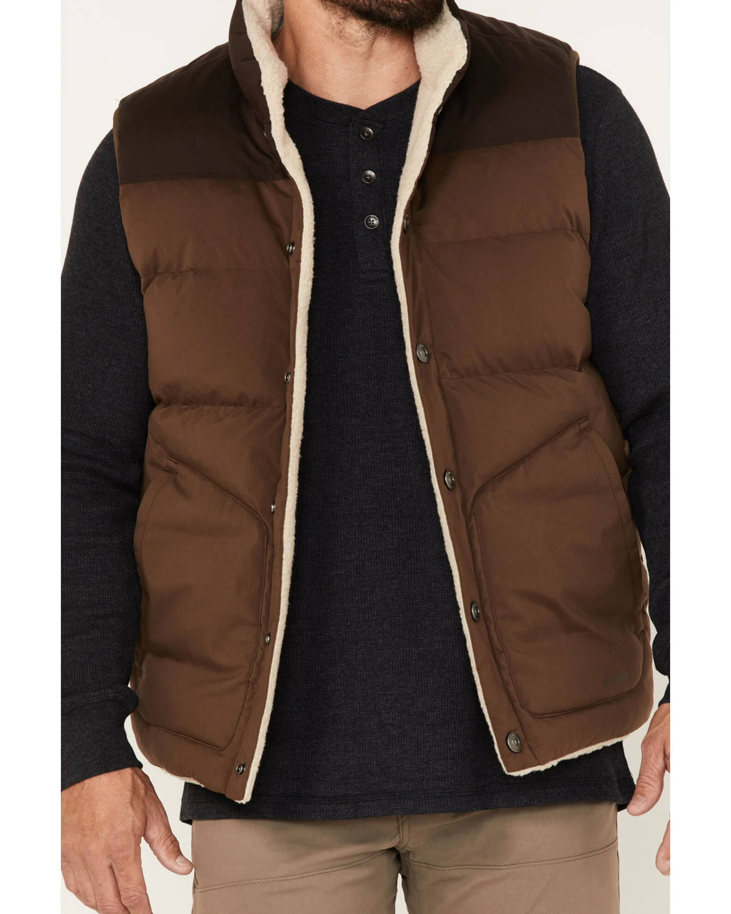 Brothers & Sons Men's Reversible Sherpa Down Vest 3 Brothers & Sons Men's Reversible Sherpa Down Vest - Image 3