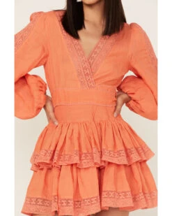 Maia Bergman Women's Mika Lace Tiered Dress -Ariat Western Outlet Store 2000373861 800 P3