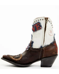Yippee Ki Yay By Old Gringo Women's Love & Peace Studded Fashion Leather Booties - Pointed Toe -Ariat Western Outlet Store 2000374912 251 P3