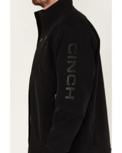 Cinch Men's Solid Logo Sleeve Zip-Front Softshell Jacket  -Ariat Western Outlet Store 2000375173 001 P3