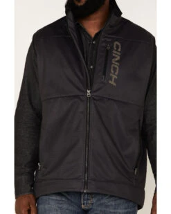 Cinch Men's Solid Windproof Zip-Front Softshell Vest  -Ariat Western Outlet Store 2000375212 001 P3