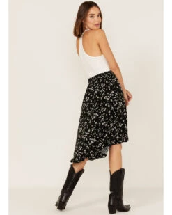Beyond The Radar Women's Floral Print Midi Skirt -Ariat Western Outlet Store 2000375601 001 P3