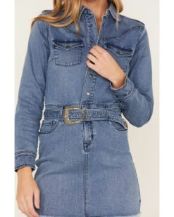 Idyllwind Women's Medium Wash Belted Western Denim Dress -Ariat Western Outlet Store 2000375742 400 P3
