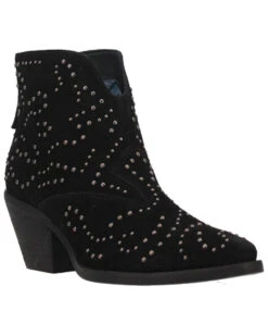 Dingo Women's Denim N Diamonds Studded Western Fashion Booties - Round Toe 